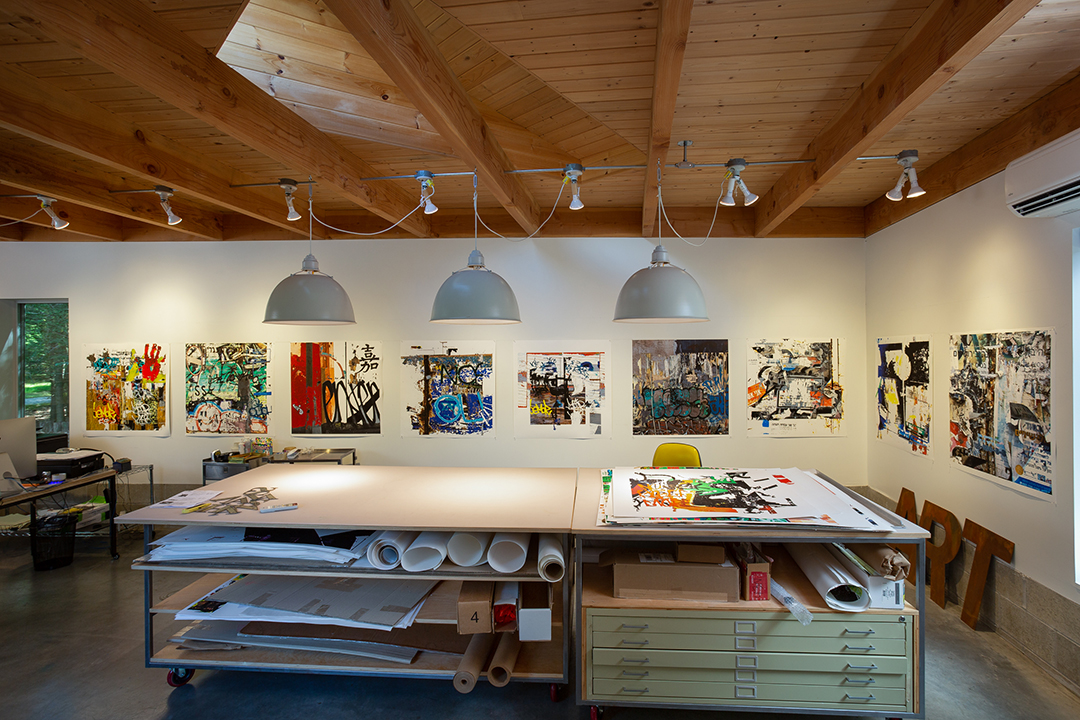 Studio in a Midcentury Modern in New Milford