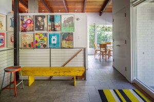 Entryway in a Midcentury Modern in New Milford