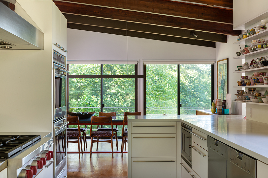 Kitchen in a Midcentury Modern in New Milford