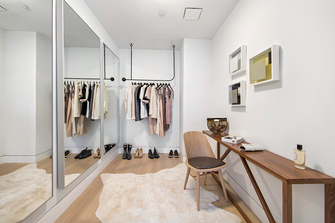 Closet at a a boutique luxury building in Chelsea, 124 West 16th Street