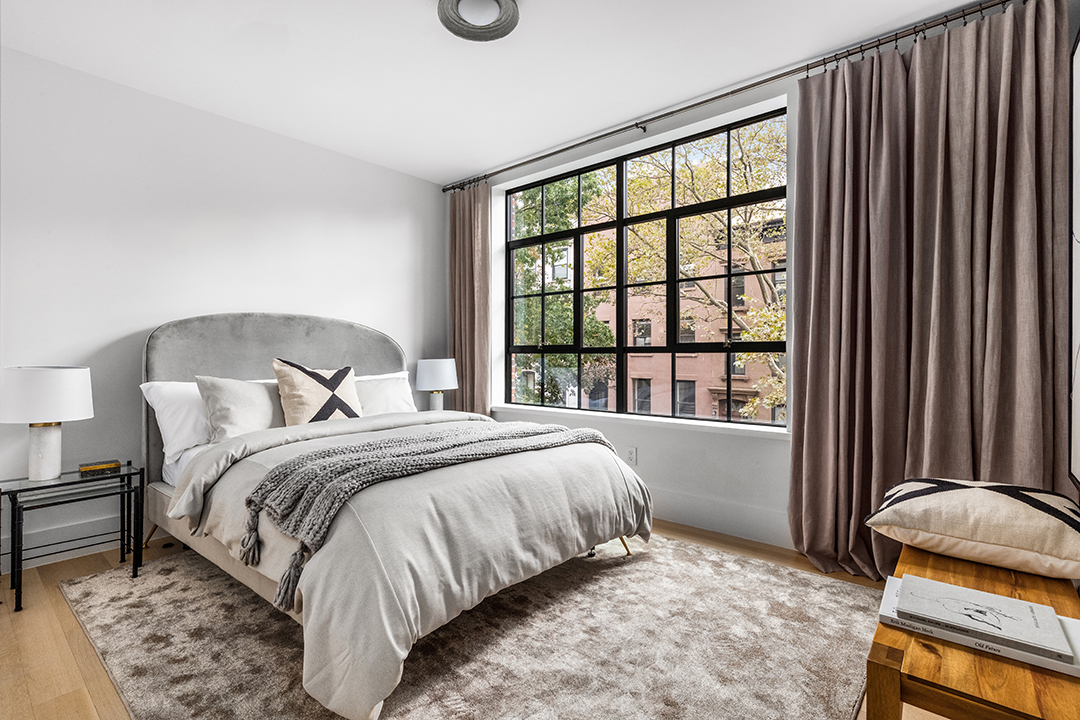 Bedroom in a Carroll Gardens Contemporary Townhouse