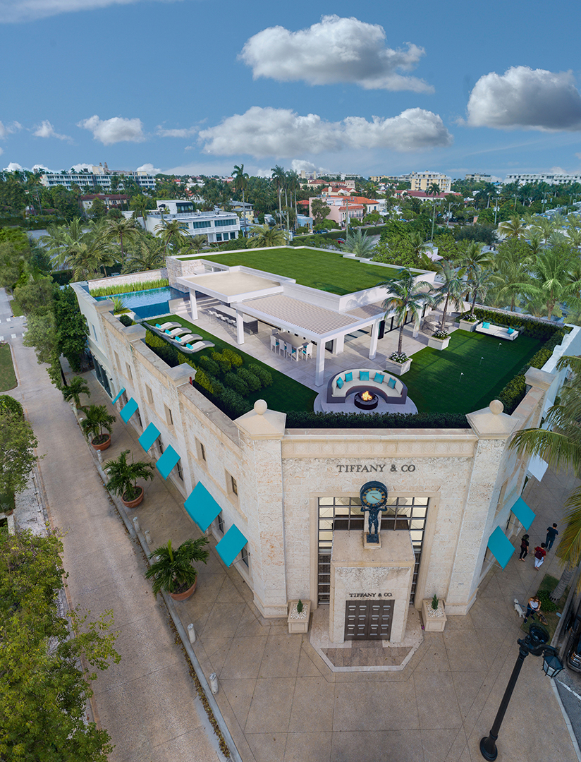 Aerial of the Palm Beach Tiffany & Co Penthouse