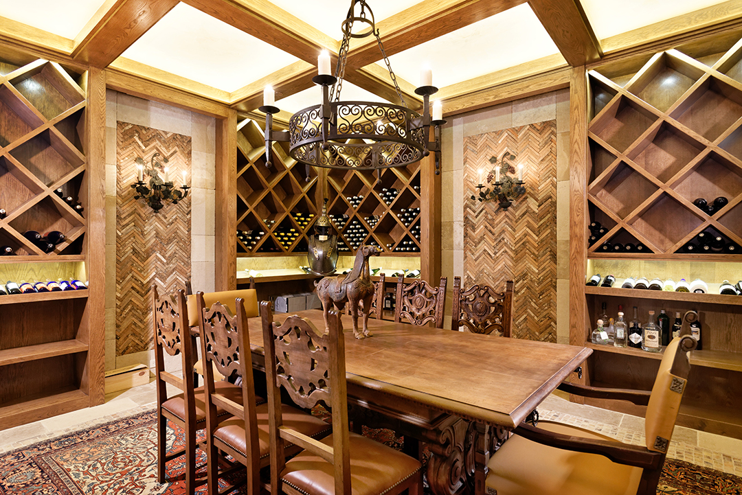 Wine cellar in a Aspen Winter Home