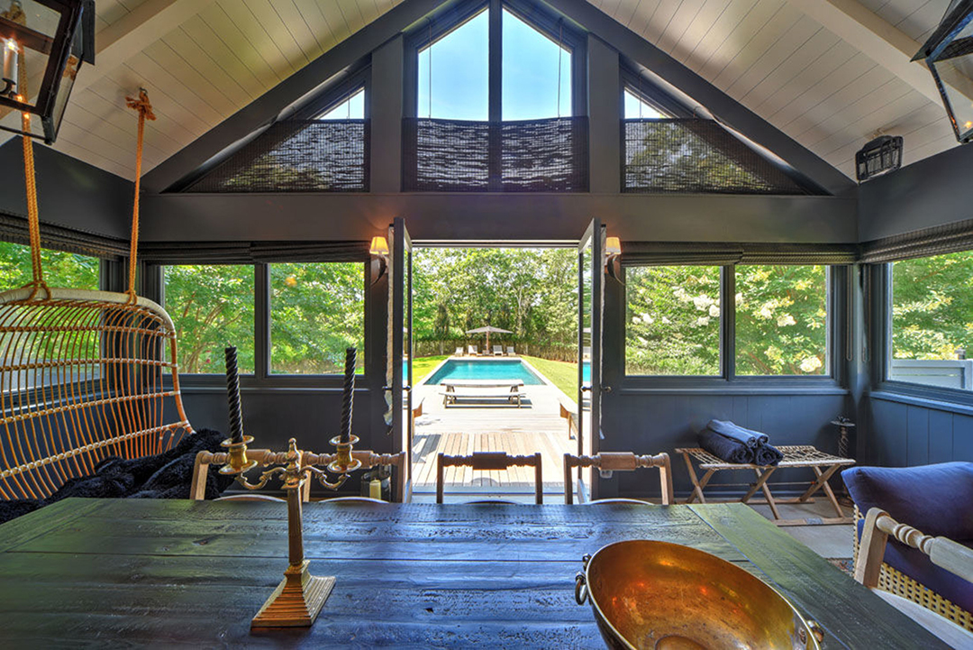 Porch at Ellen Pompeo's Sag Harbor Home