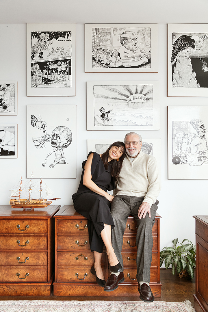 Ranan Lurie and his daughter at his Manhattan Condo
