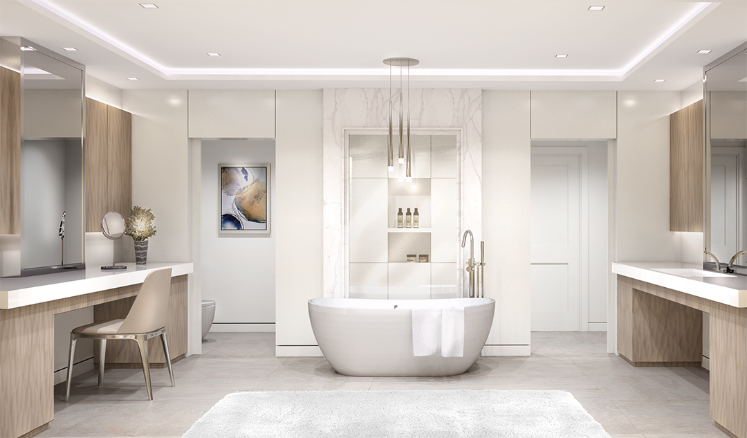 Bathroom at the Palm Beach Tiffany & Co Penthouse