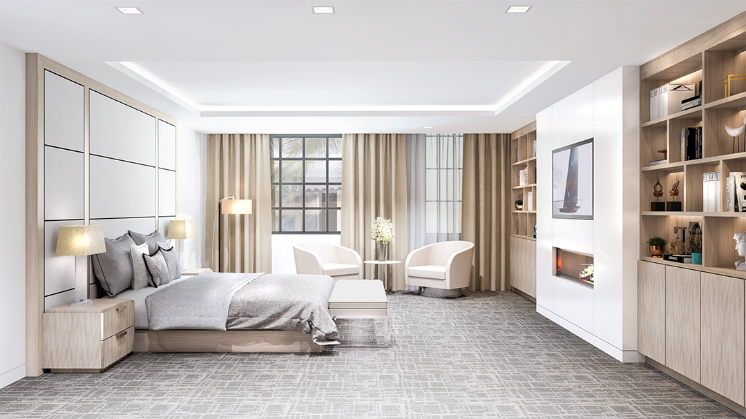 Bedroom at the Palm Beach Tiffany & Co Penthouse