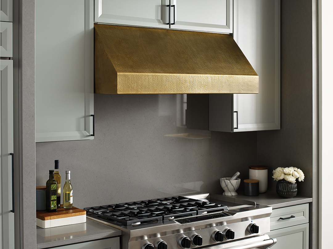 brass range hood
