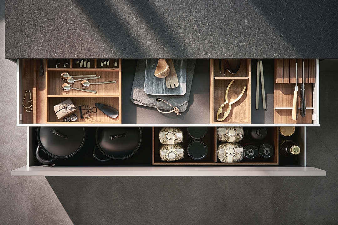 organized large drawer.