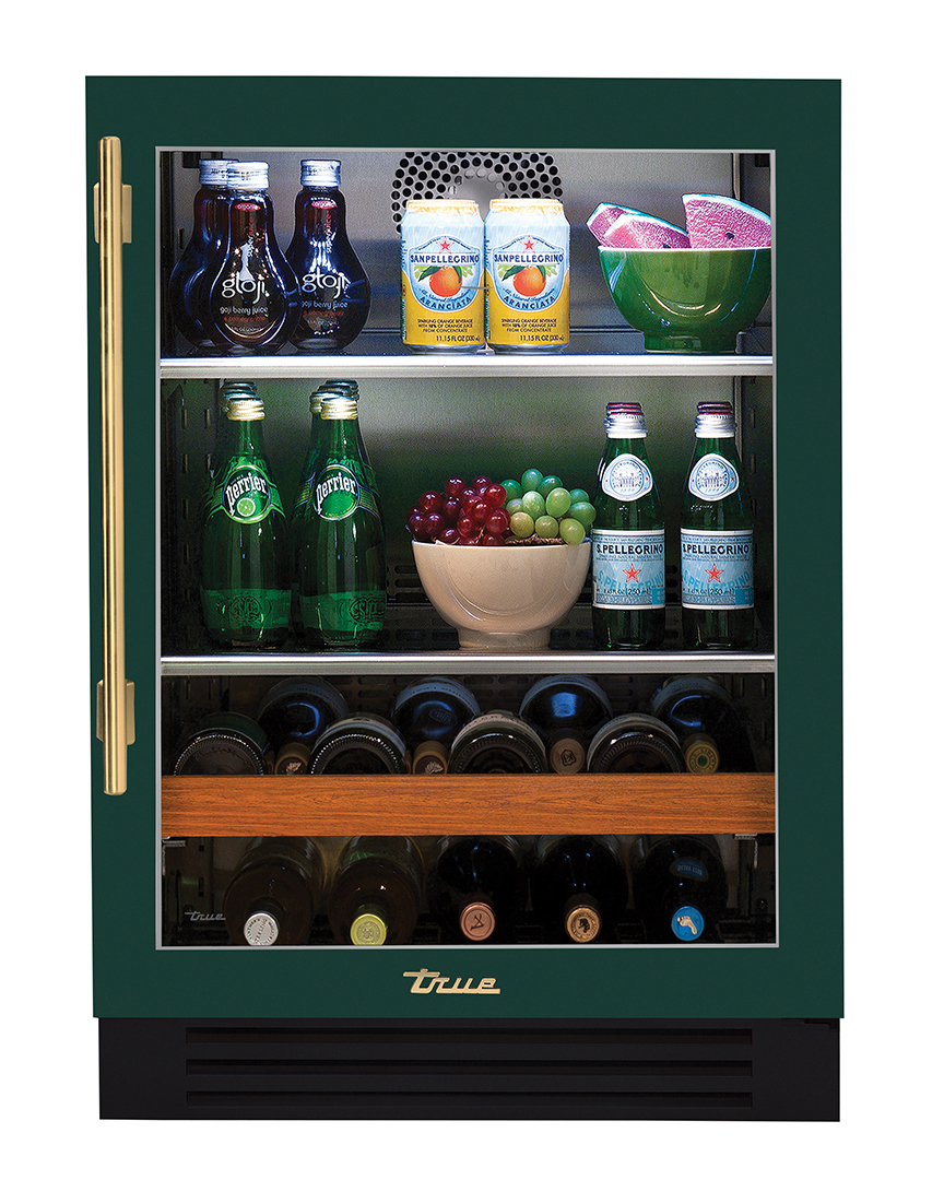 Green stocked fridge
