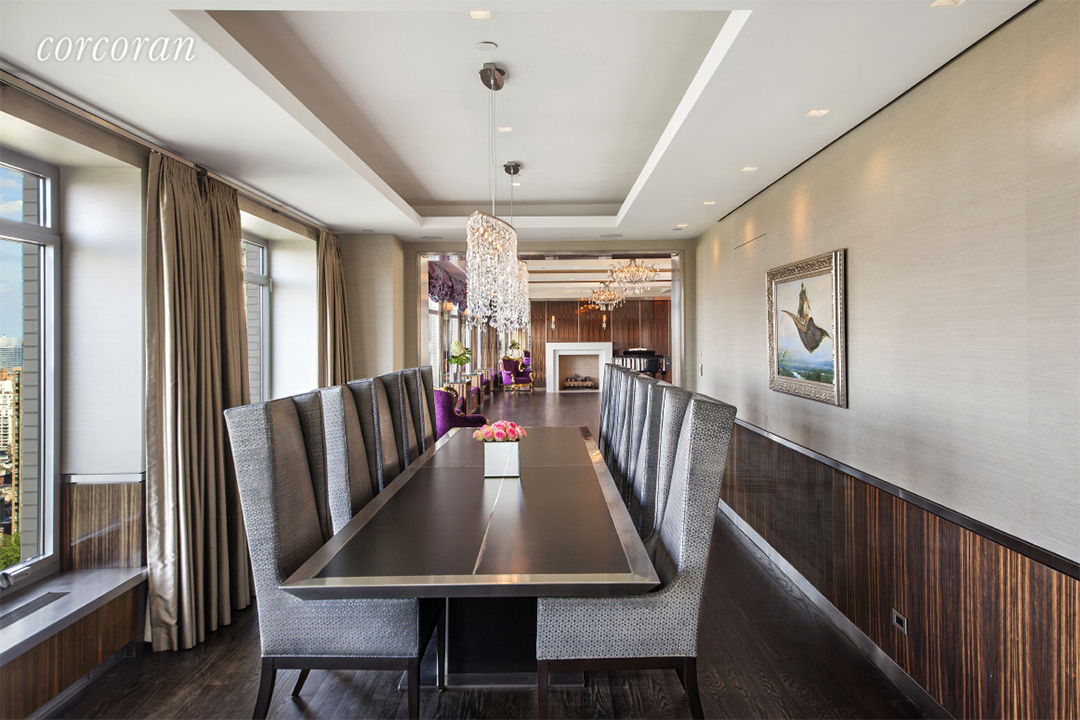 Dining room at the Ritz Carlton Penthouse