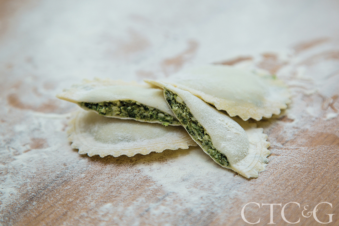 ricotta and spinach ravioli