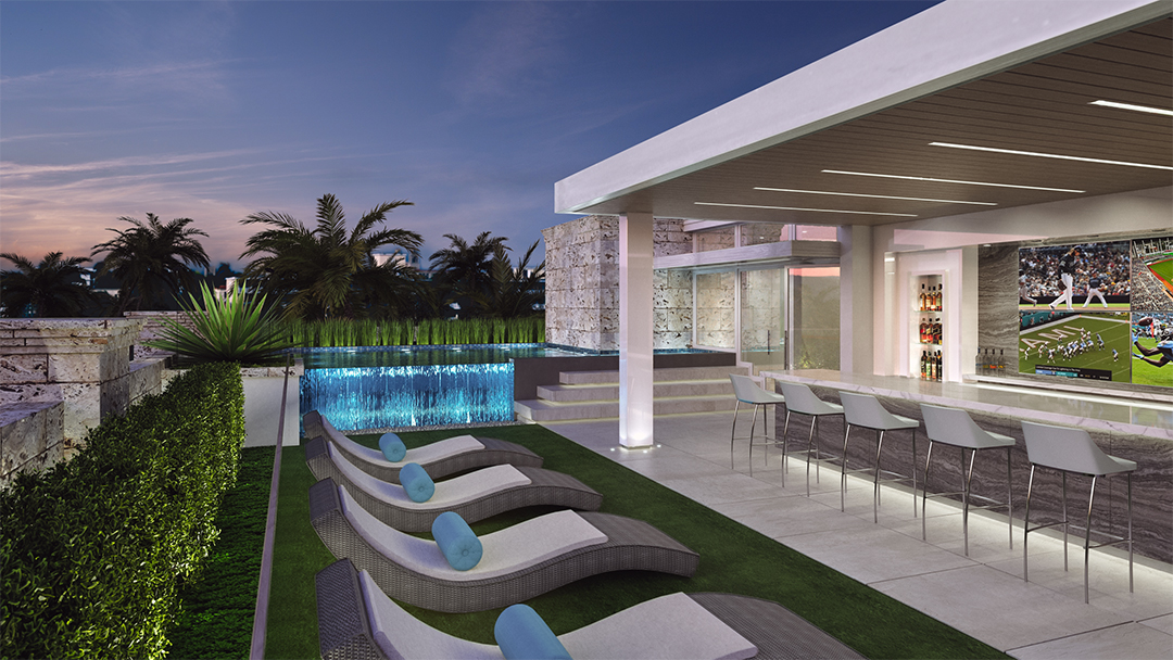 Rooftop pool at the Palm Beach Tiffany & Co Penthouse