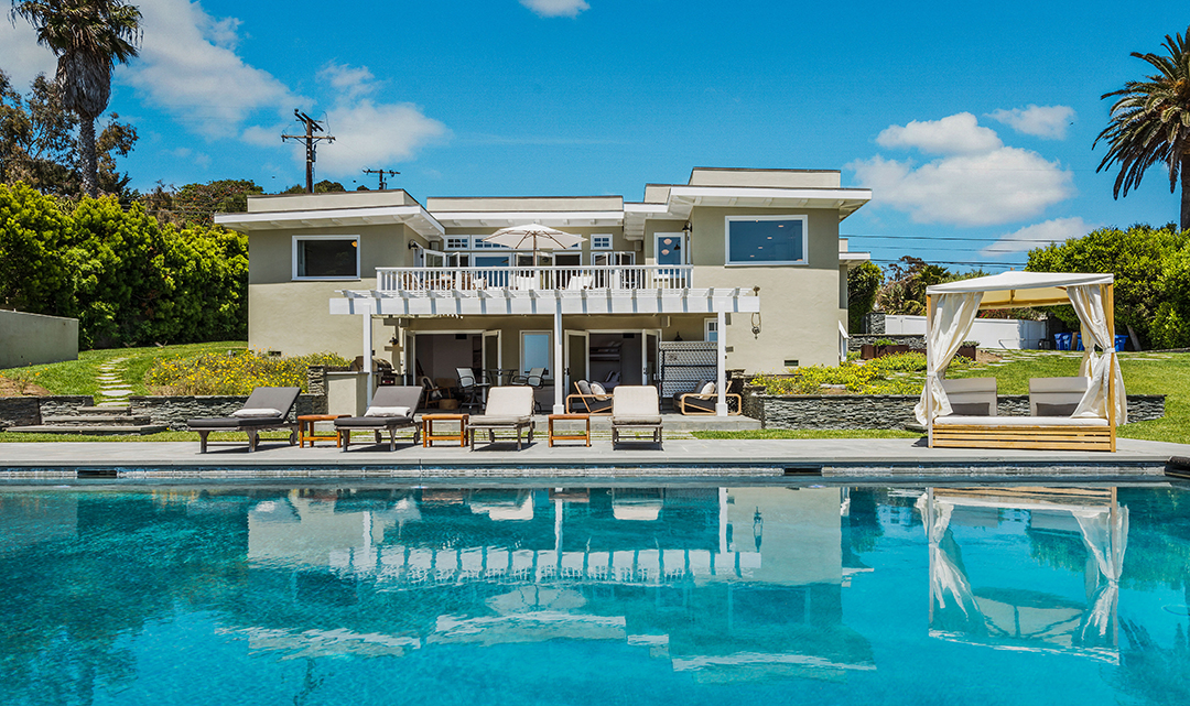 Exterior of Shaun White's Malibu Home