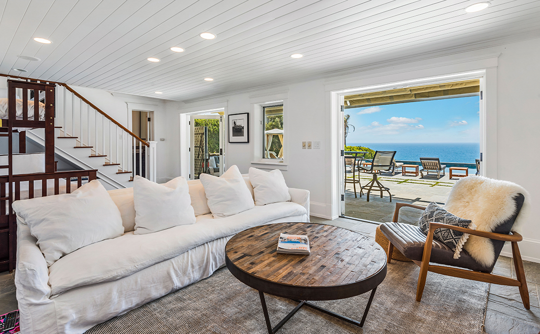 Living area in Shaun White's Malibu Home