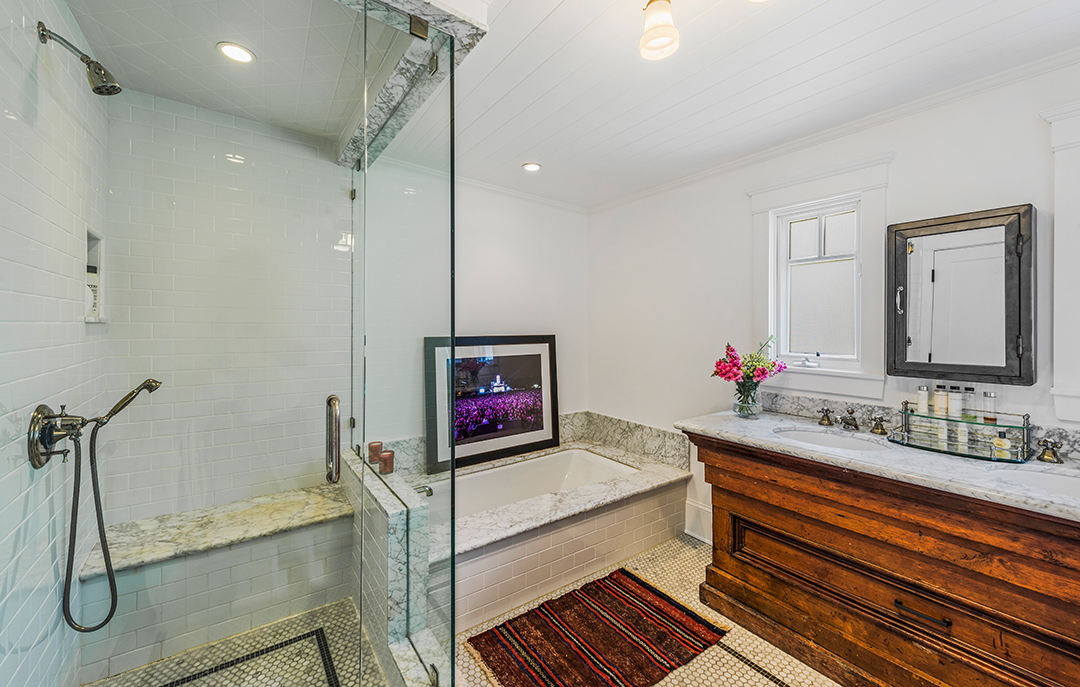 Bathroom at Shaun White's Malibu Home