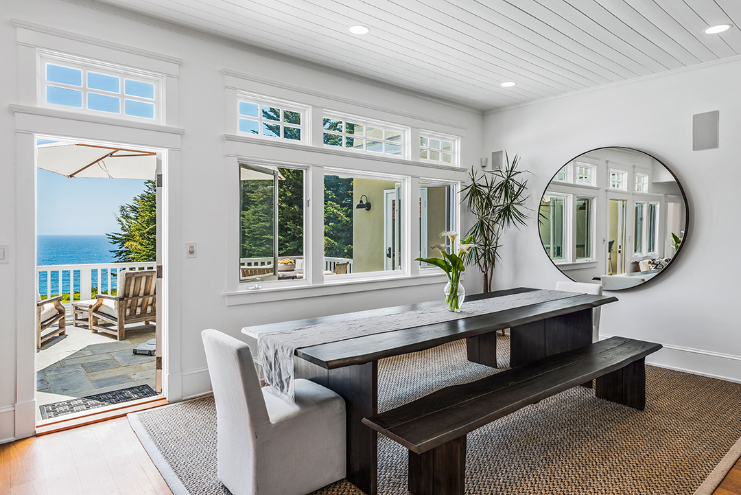 Dining table at Shaun White's Malibu Home