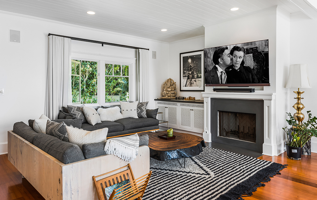 Living room at Shaun White's Malibu Home