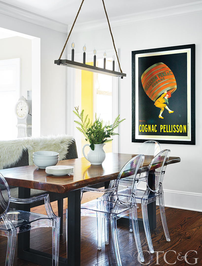 Dining Area with modern contemporary furnishings.