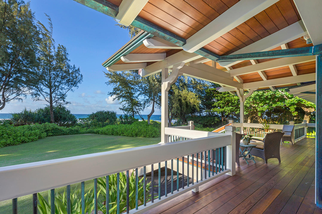 Porch at Craig T Nelson's Kauai home