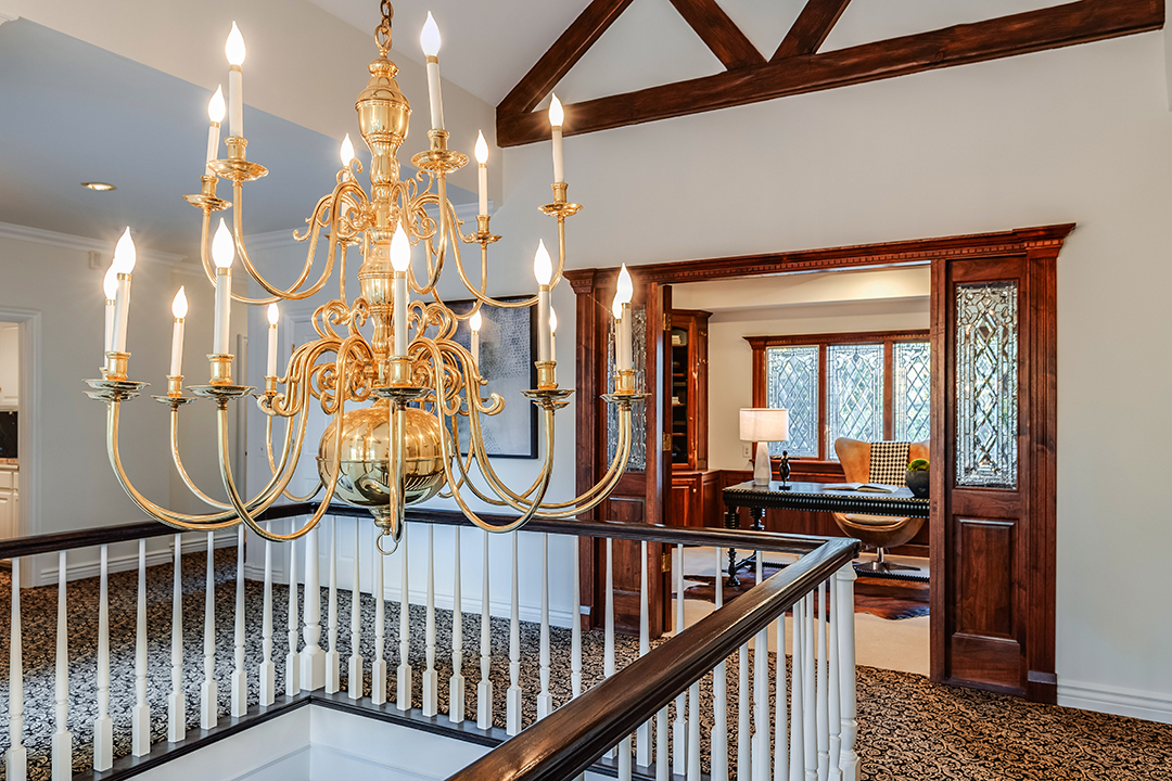 Chandelier at a Criminal Minds star's Toluca Lake Home