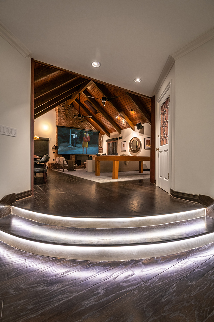 Atmospheric lighting at a a Criminal Minds star's Toluca Lake Home
