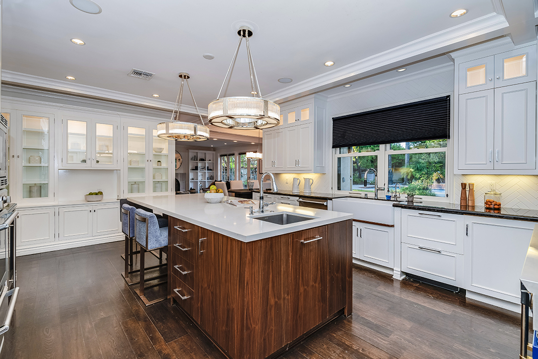 Kitchen at a a Criminal Minds star's Toluca Lake Home