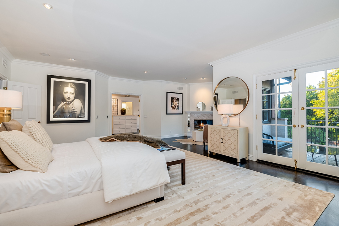 Master bedroom at a Criminal Minds star's Toluca Lake Home