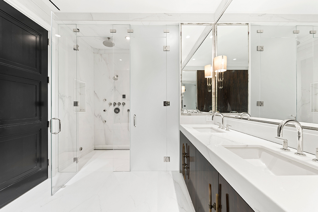 Bathroom in in Gloria Vanderbilt's Former Upper East Side Home