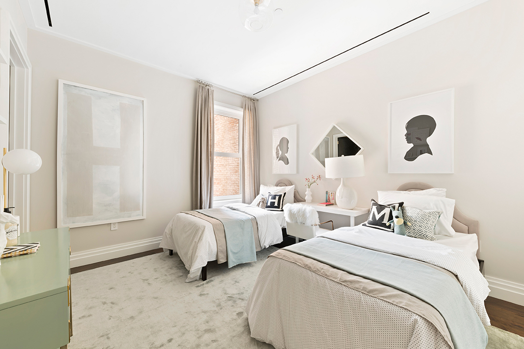 Bedroom in Gloria Vanderbilt's Former Upper East Side Home