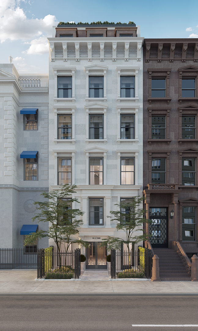 Facade of Gloria Vanderbilt's Former Upper East Side Home