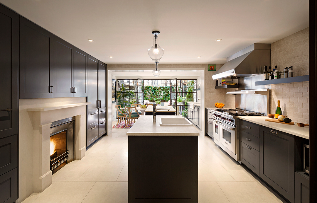 Kitchen at Hilary Swank's Former West Village Townhouse