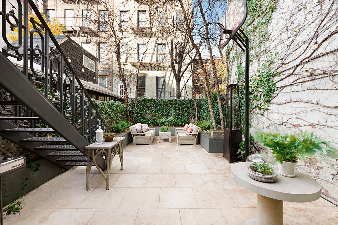 Garden at Hilary Swank's Former West Village Townhouse