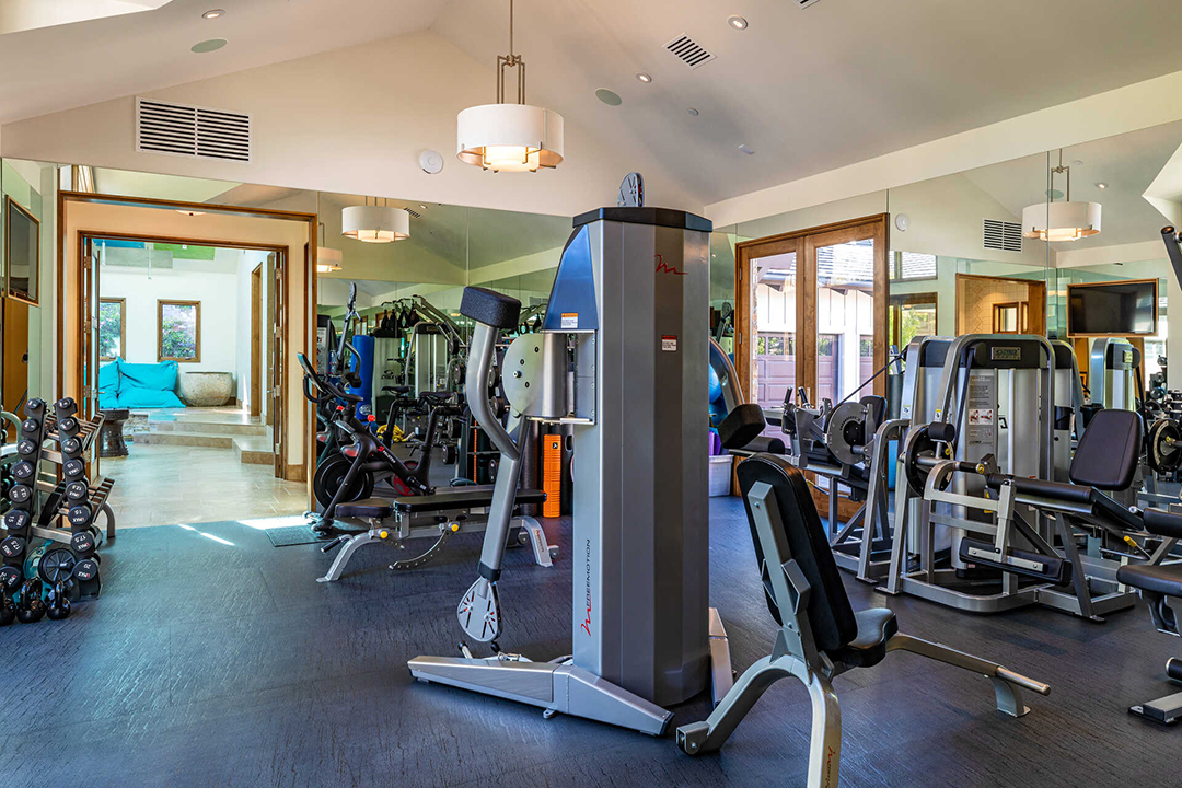 Gym in in a Star Wars-themed mansion