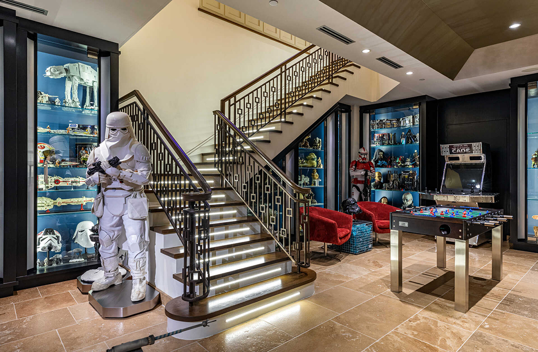 Basement of a Star Wars-themed mansion