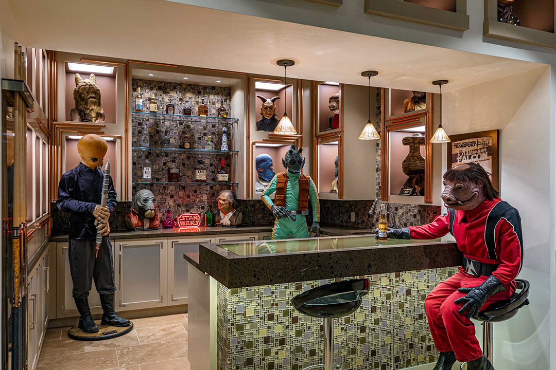 Basement of a Star Wars-themed mansion