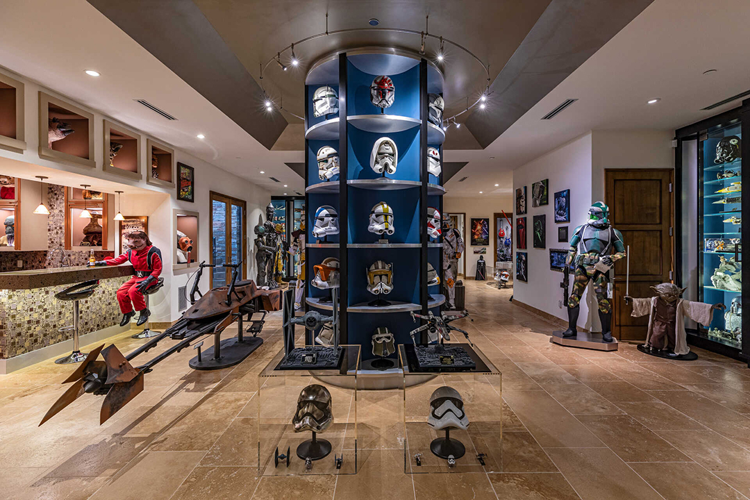 Basement of a Star Wars-themed mansion
