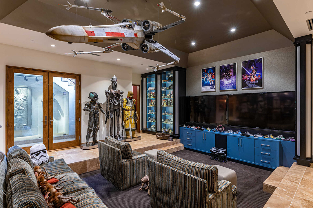 Basement of a Star Wars-themed mansion