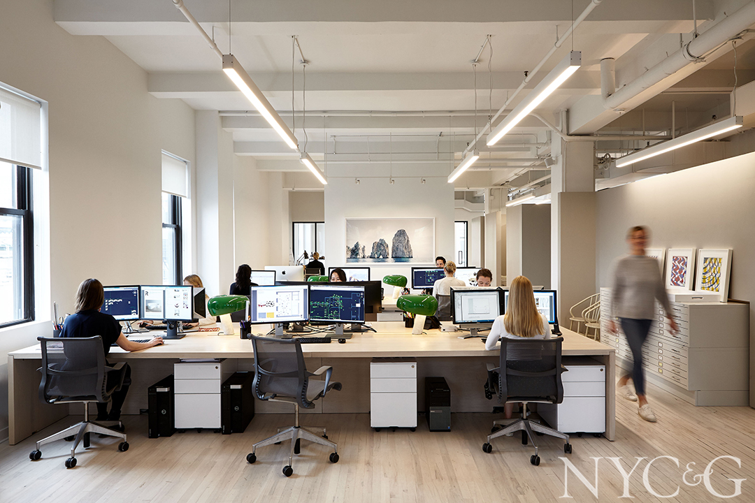 employee's Woking at desks