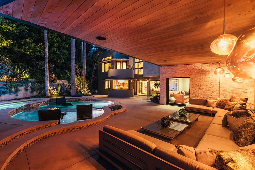 Adam Lambert Hollywood Hills Home Outdoor Lounge