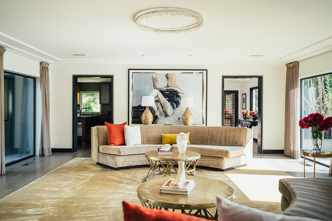 Adam Lambert Hollywood Hills Home Living Room