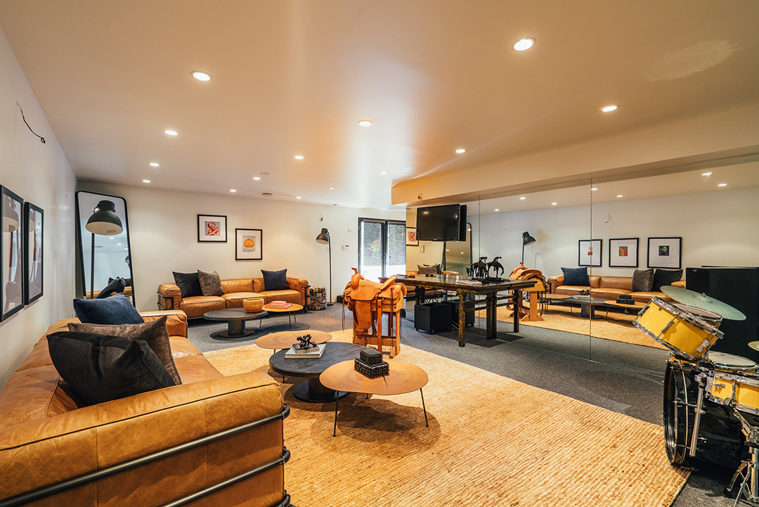 Adam Lambert Hollywood Hills Home Media Room