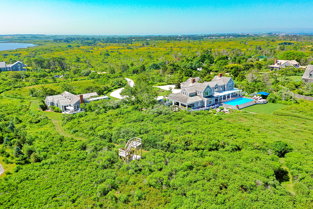 Beachfront Nantucket Estate Birds Eye View