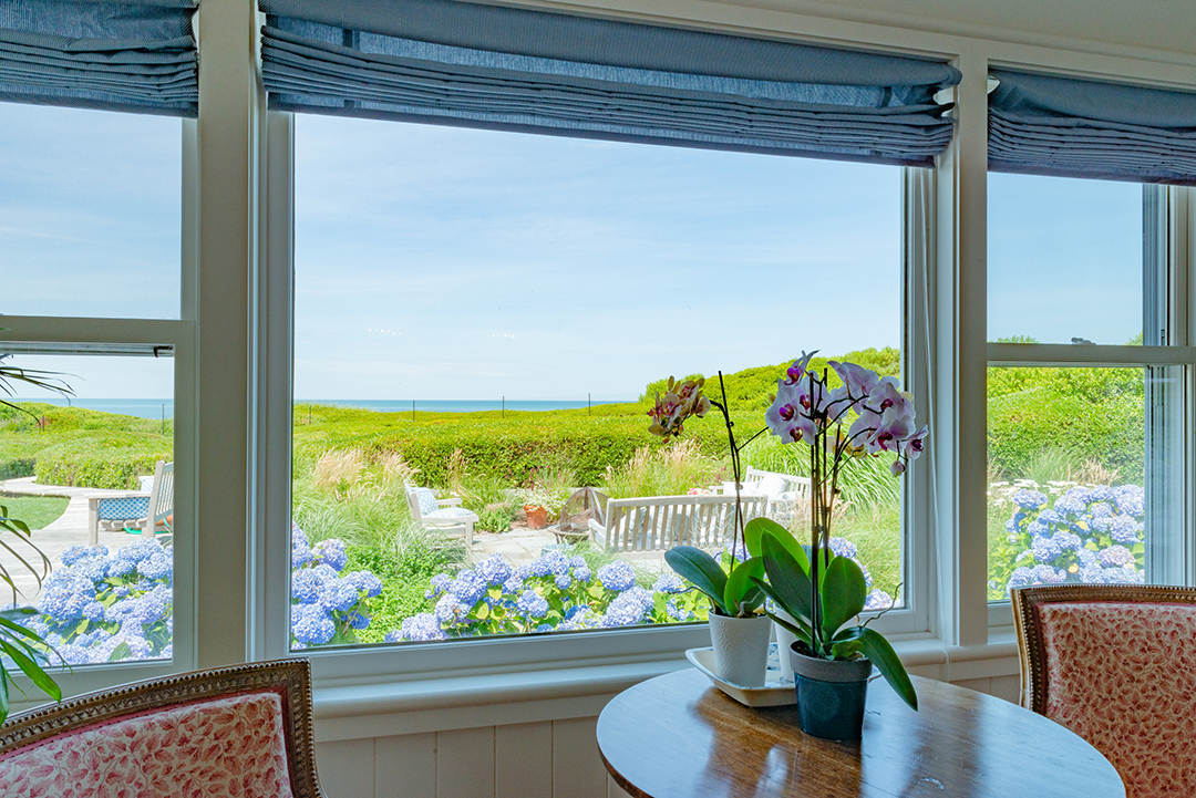 Beachfront Nantucket Estate Living Room Beach View