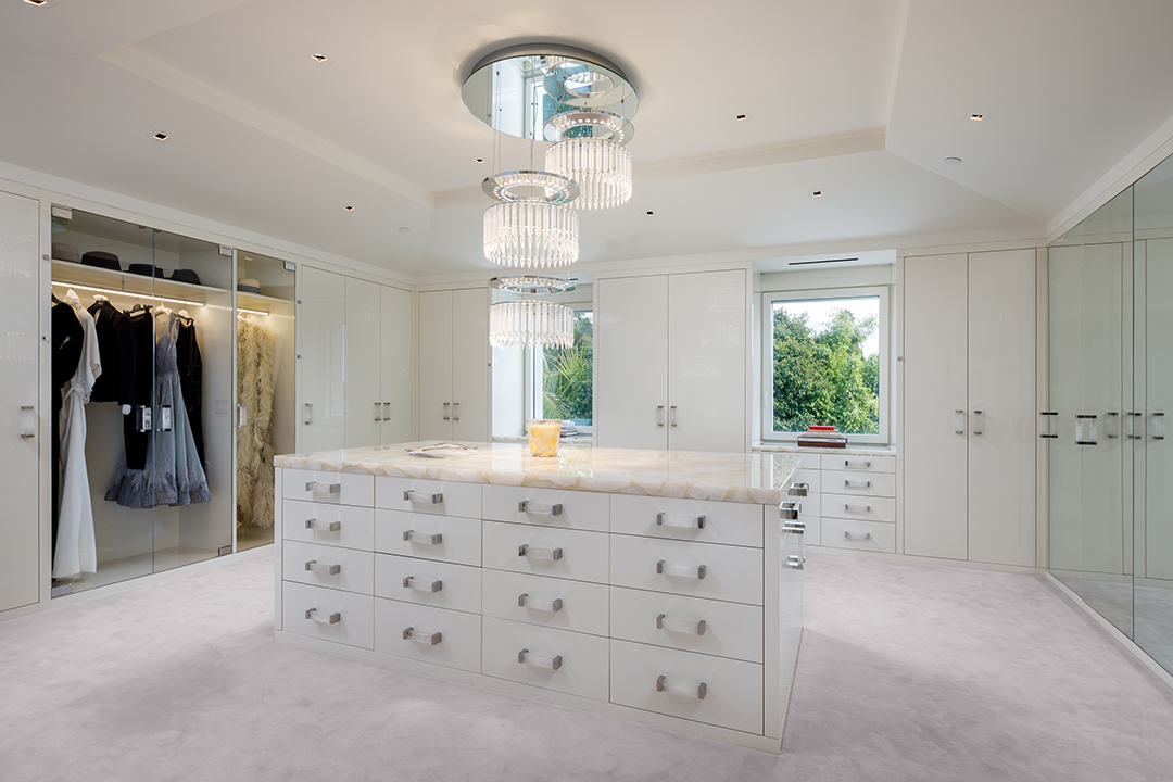 Beverly Hills Contemporary Home Walk in Closet