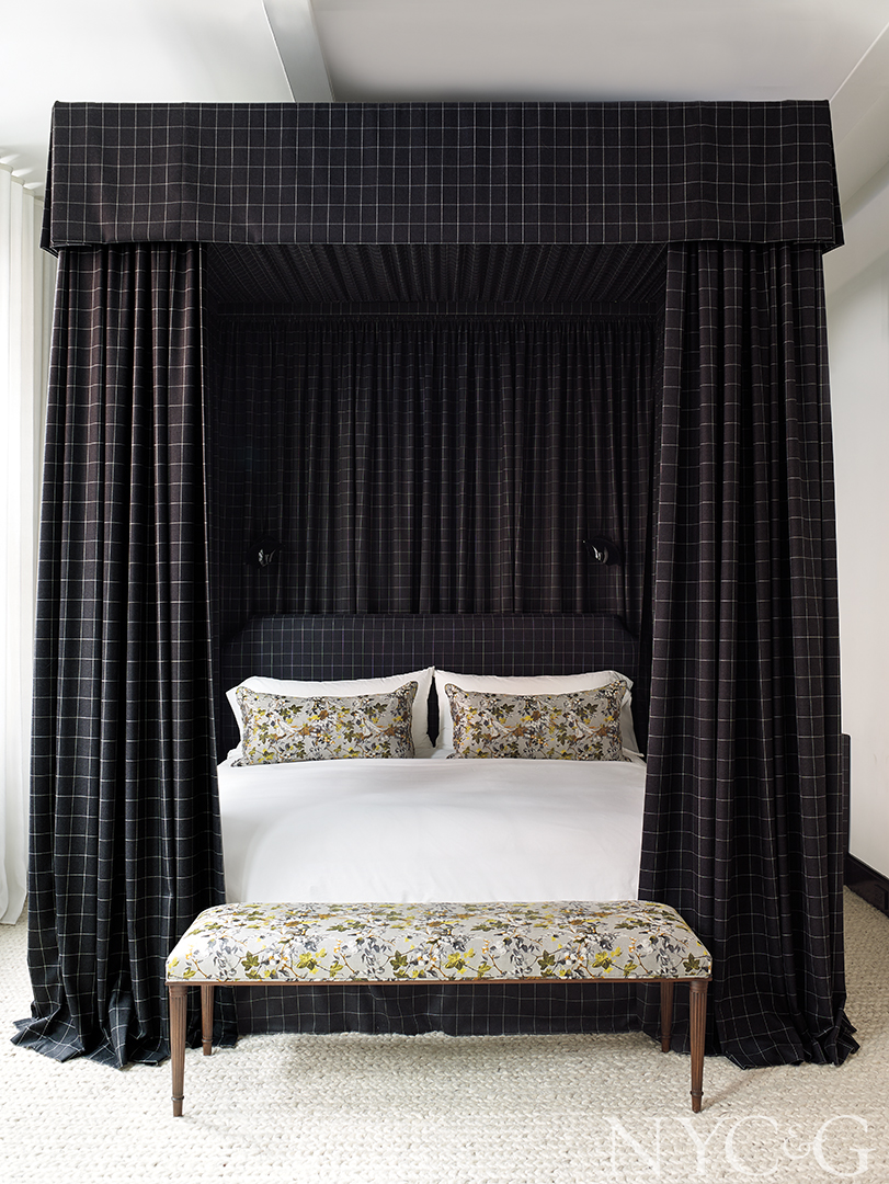 black eclectic bedroom