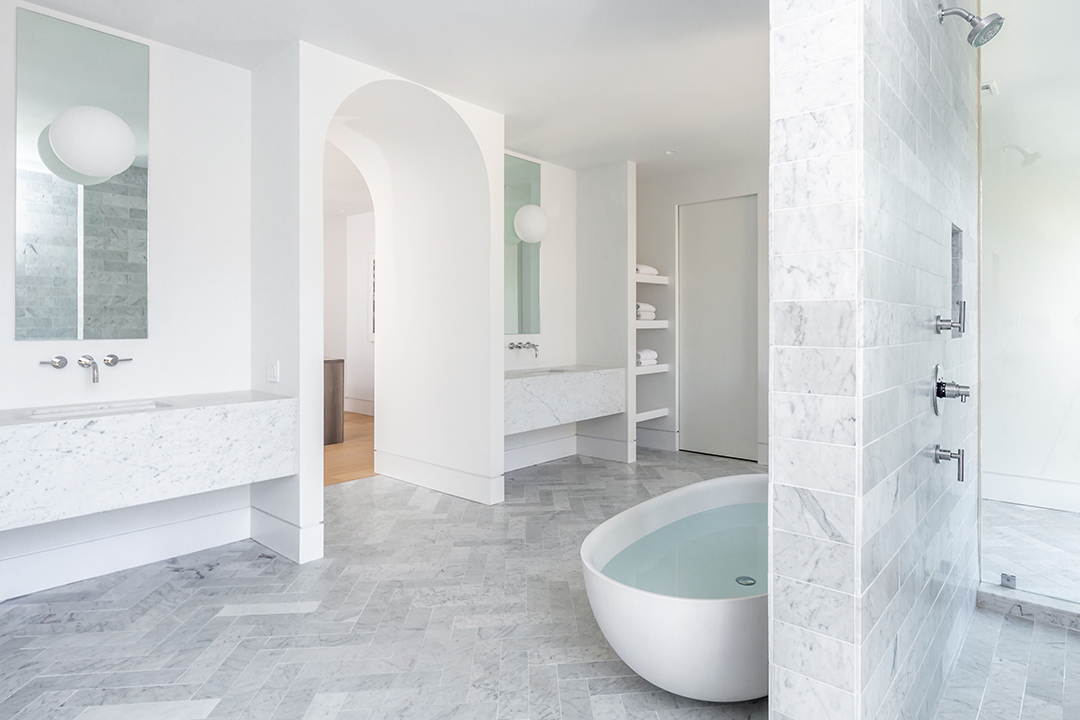 modern and minimalistic his and hers sinks