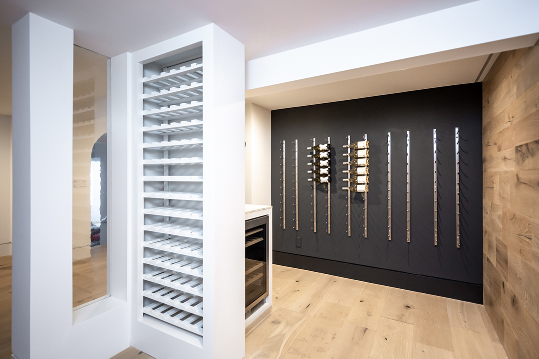 modern and minimalistic wine cellar