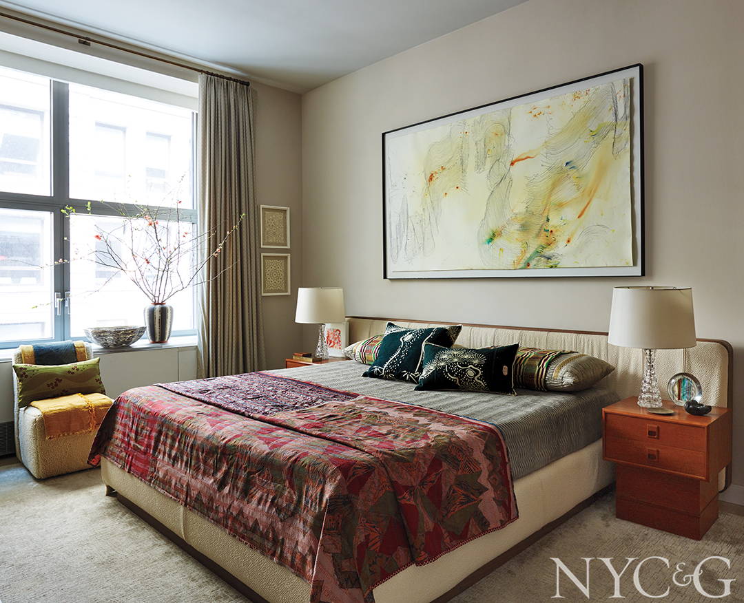 Eclectic Flatiron Apartment master Bedroom