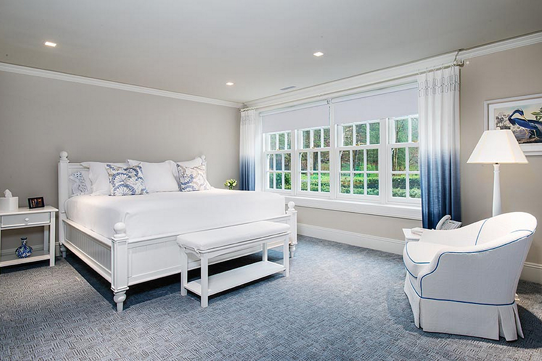 Georgian Style Greenwich Connecticut home white bedroom